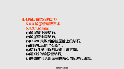 URL经尿道输尿管镜技术硬性输尿管镜PPT课件