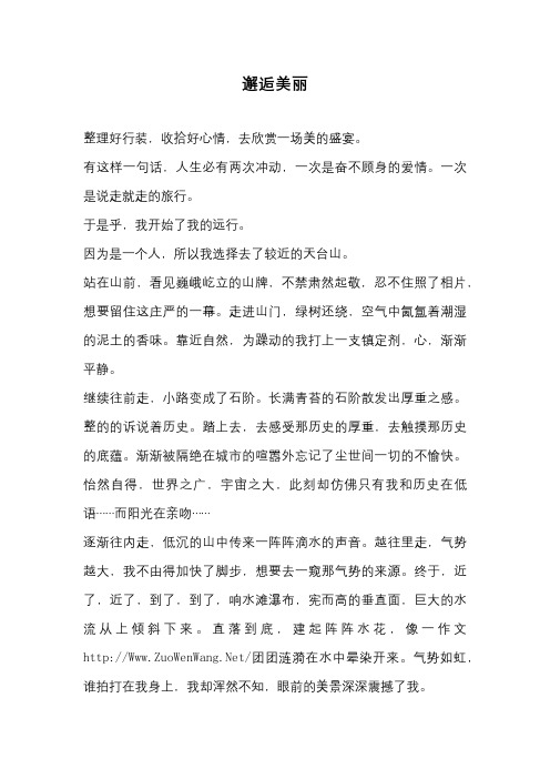 高中作文-邂逅美丽