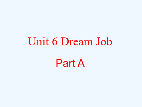 鹰潭市第二小学六年级英语下册Unit6DreamJobPartA课件3闽教版三起0