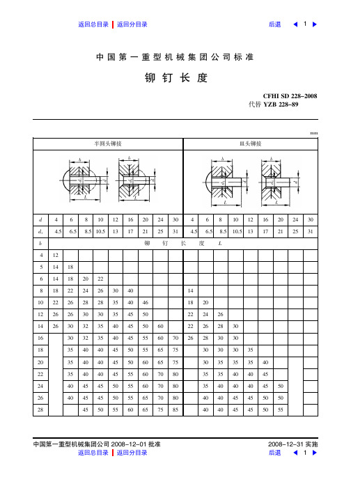 铆钉长度