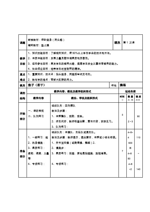 技巧类俯卧挺身(两头翘)