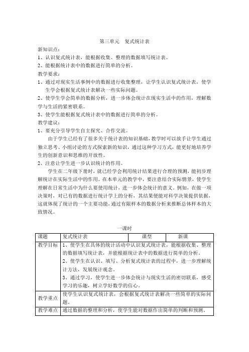 最新人教版三年级数学下册三、四单元电子教案