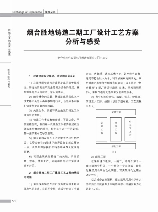 烟台胜地铸造二期工厂设计工艺方案分析与感受