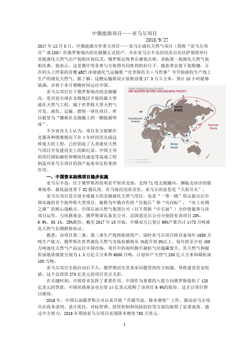 中俄能源项目-亚马尔