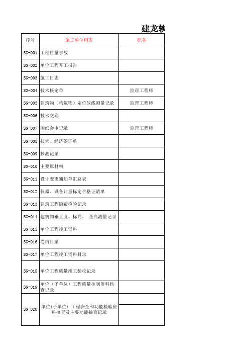 建龙资料填写指南