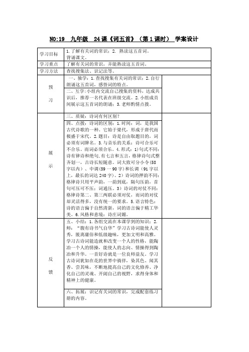 24词五首