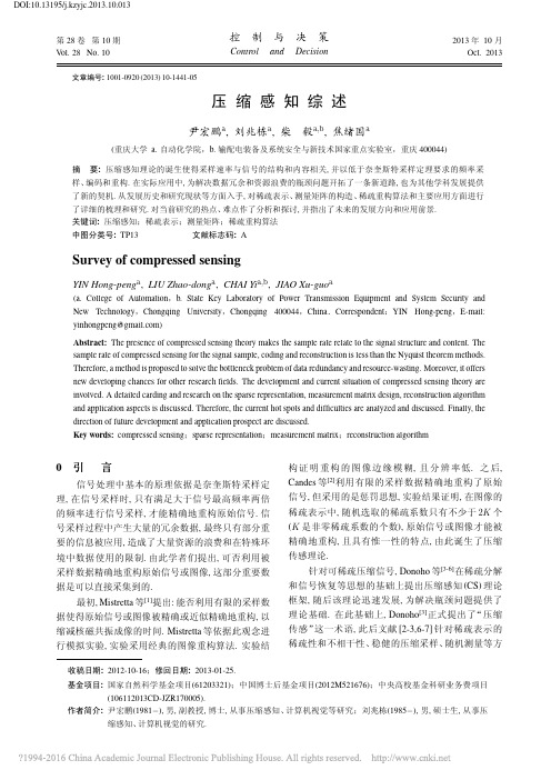 压缩感知综述_尹宏鹏