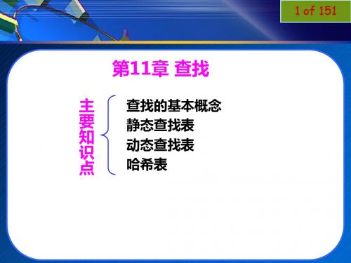 数据结构教学课件-第11章 152页PPT文档