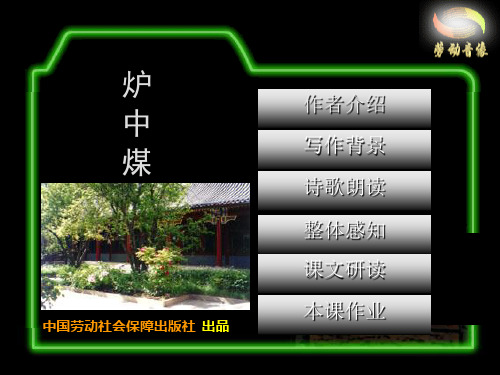 高中语文《炉中煤》PPT2