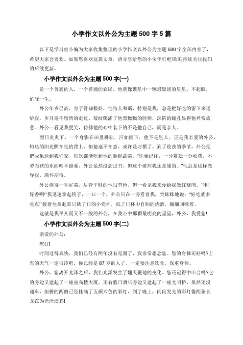 小学作文以外公为主题500字5篇