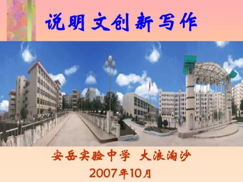 初中作文说明文创新写作ppt