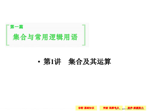 2015高考数学一轮配套课件：1-1集合及其运算