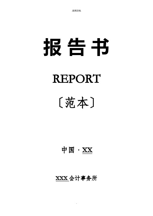 财务审计报告(范本)