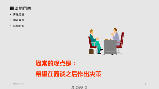 面谈技巧PPT课件