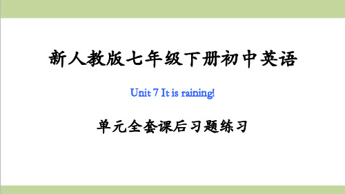 人教版七年级下册英语 Unit 7 单元全套课后习题练习课件