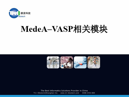 2015源资培训班-VASP上机练习讲解(MedeA-VASP相关模块MT-Phonon-Electronics-TSS)