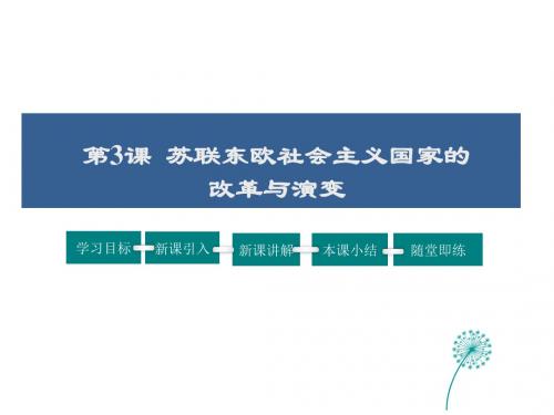 2020届人教版九年级下历史与社会课件：5.3苏联与东欧社会主义国家的改革与演变