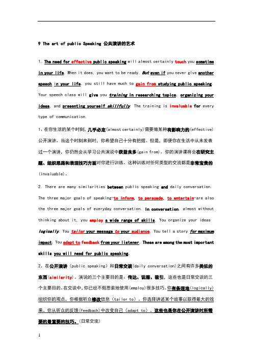 theartofpublicspeaking公共演讲的艺术