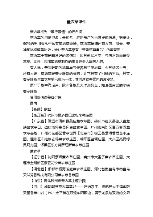 薰衣草课件