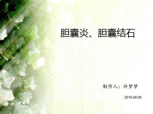胆囊结石详解