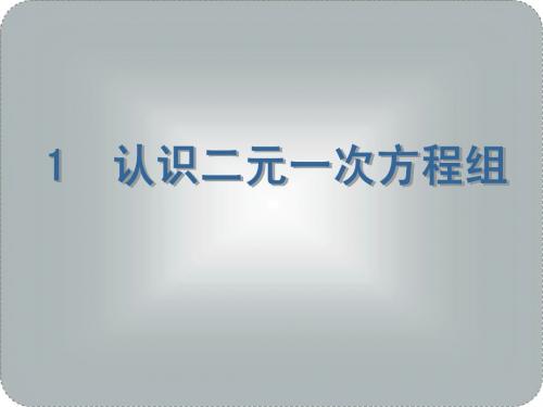 北师大版八年级数学上册《5.1认识二元一次方程组》课件