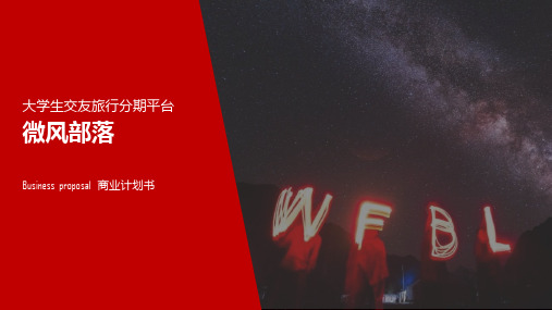 大学生交友旅行分期平台商业计划书PPT(23张)