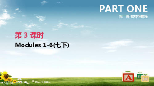 【精品】浙江省2019届中考英语总复习第一篇教材梳理篇第03课时Modules1_6七下课件新版外研版
