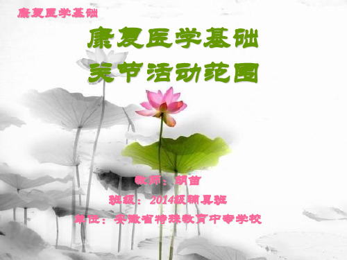 关节活动度评定详解