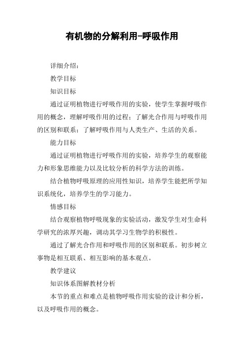 有机物的分解利用-呼吸作用_2