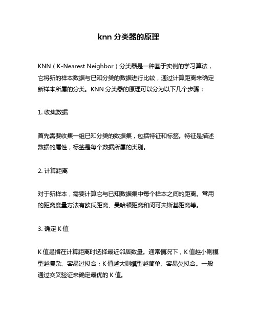 knn分类器的原理