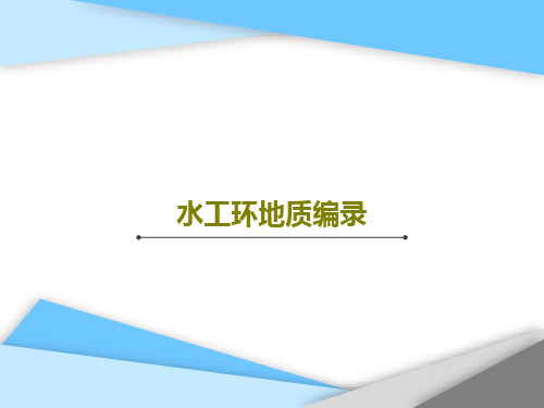 水工环地质编录37页PPT