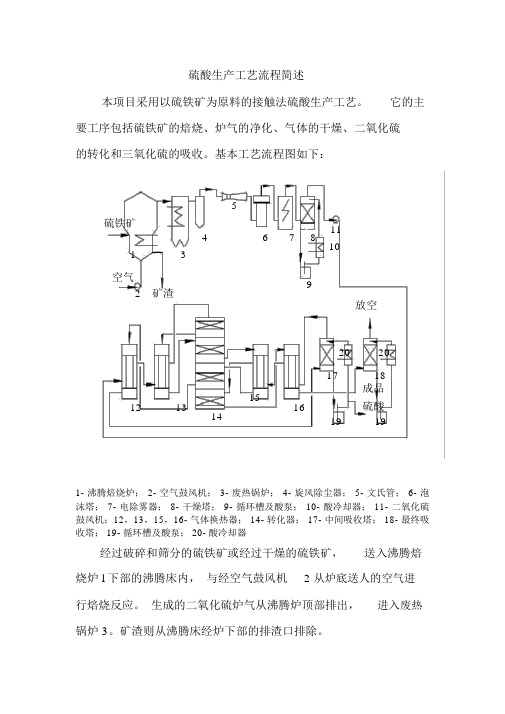 硫酸生产工艺流程(修改)