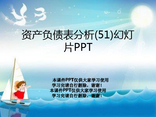 资产负债表分析(51)幻灯片PPT