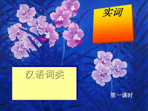汉语词类：实词PPT 人教版 (共18张PPT)