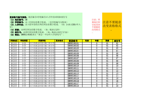 副本附件3：资源共享平台学生注册信息(学生模板)(三村小学)