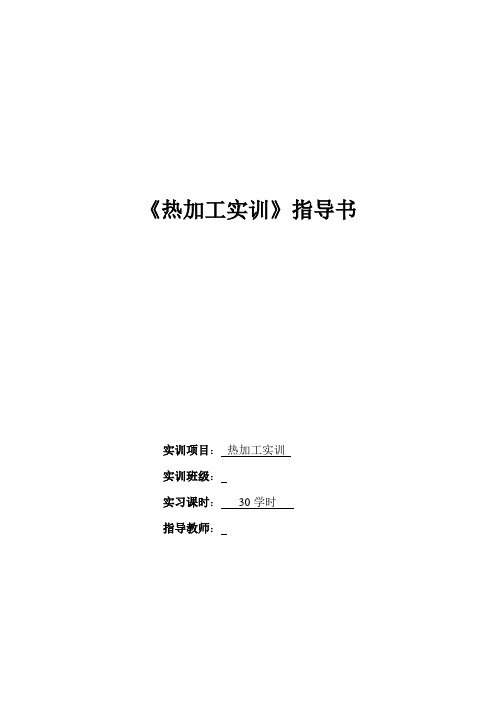 热加工实训指导书
