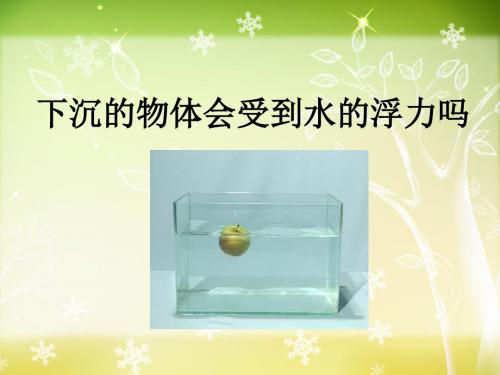 《下沉的物体会受到水的浮力吗》沉和浮PPT精品教学课件3