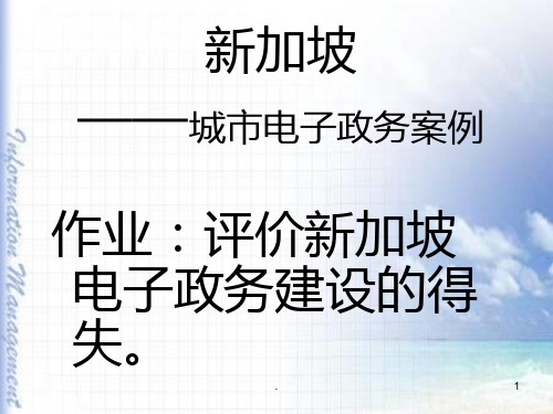 课新加坡城市电子政务案例PPT课件