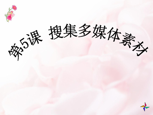 人教版七年级上册信息技术课件第5课 搜集多媒体素材课件1