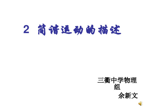 高二物理简谐运动的描述2