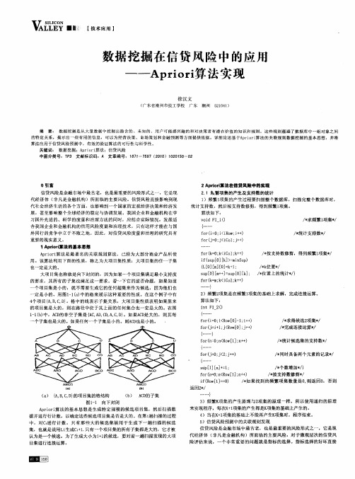 数据挖掘在信贷风险中的应用——Apriori算法实现