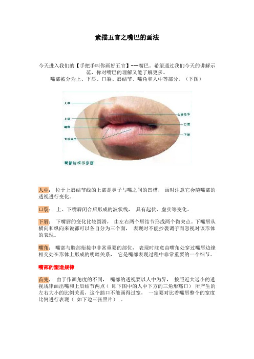 素描五官之嘴巴的画法