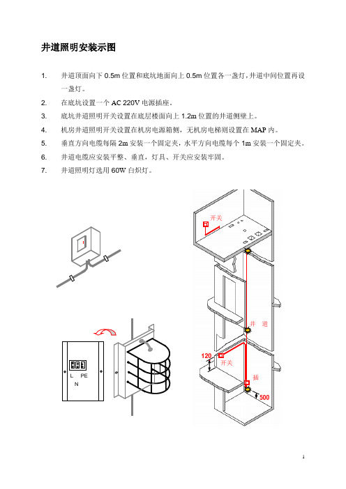 井道照明安装示图1