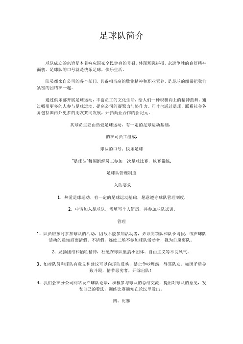 足球协会简介
