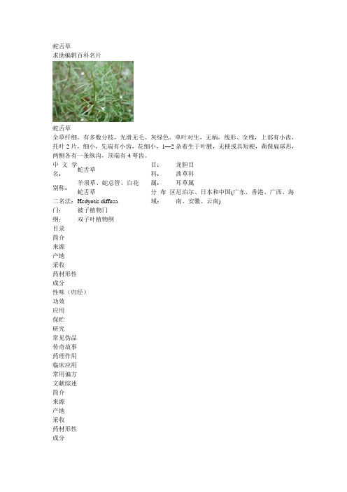 蛇舌草