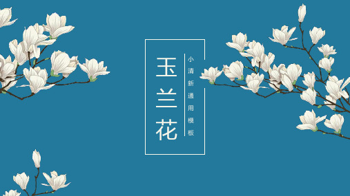ppt模板玉兰花小清新通用优选课件模板