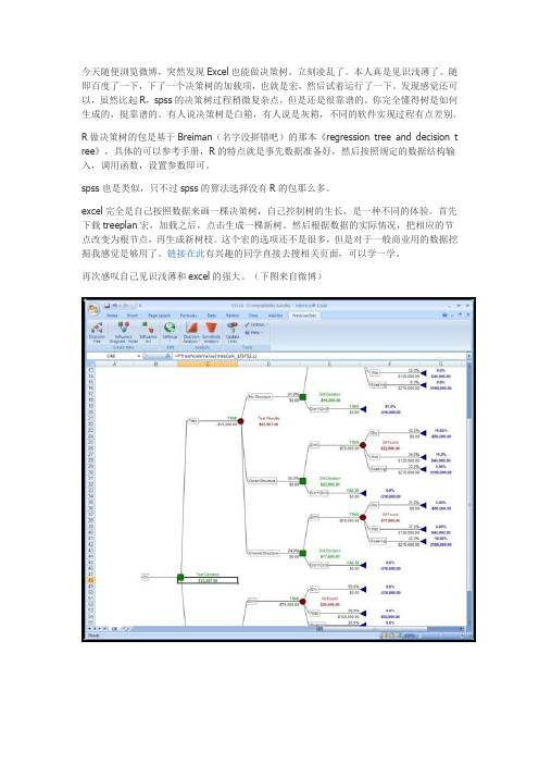 Excel做决策树