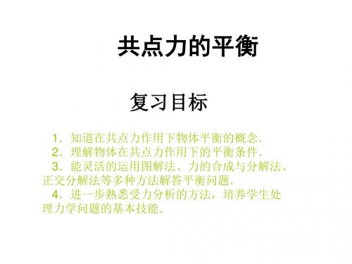 高一物理共点力平衡