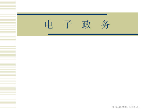 电子政务的运作模式