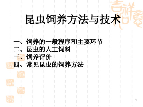 昆虫饲养技术PPT课件
